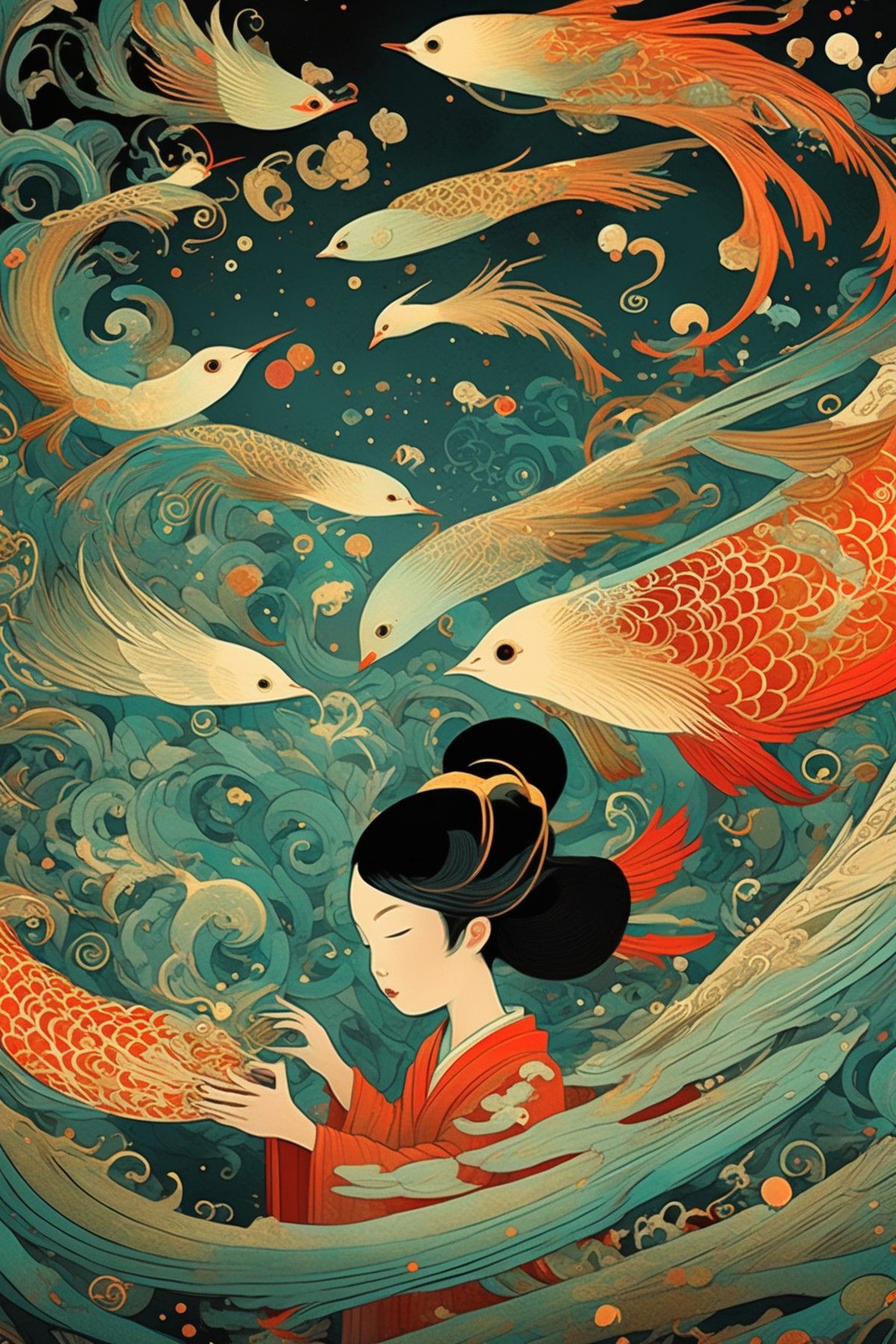 <lora:Victo Ngai Style:1>Victo Ngai Style - Create a visually captivating digital artwork inspired by Victo Ngai's intrica...